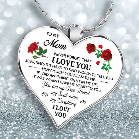 Heartfelt Mom Pendant Necklace