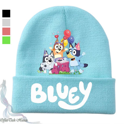 Cozy Bluey Knitted Hat for Kids