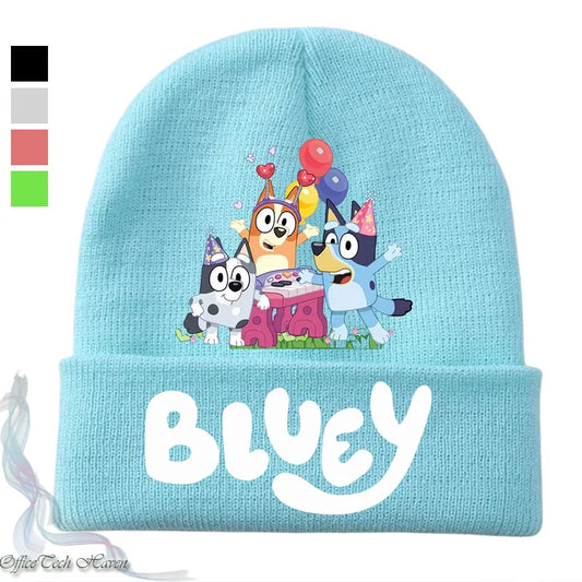 Cozy Bluey Knitted Hat for Kids